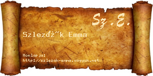 Szlezák Emma névjegykártya
