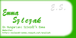 emma szlezak business card